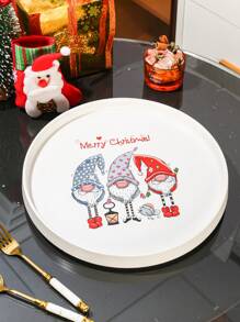 1 đĩa gốm Giáng sinh, thích hợp cho bít tết, ngũ cốc, rau, thịt, bánh mì, sử dụng ngoài trời, đám cưới, tiệc tùng, quà tặng, sinh nhật, sử dụng trong nhà, phòng ăn, nhà bếp - nhiều màu - Xem 5