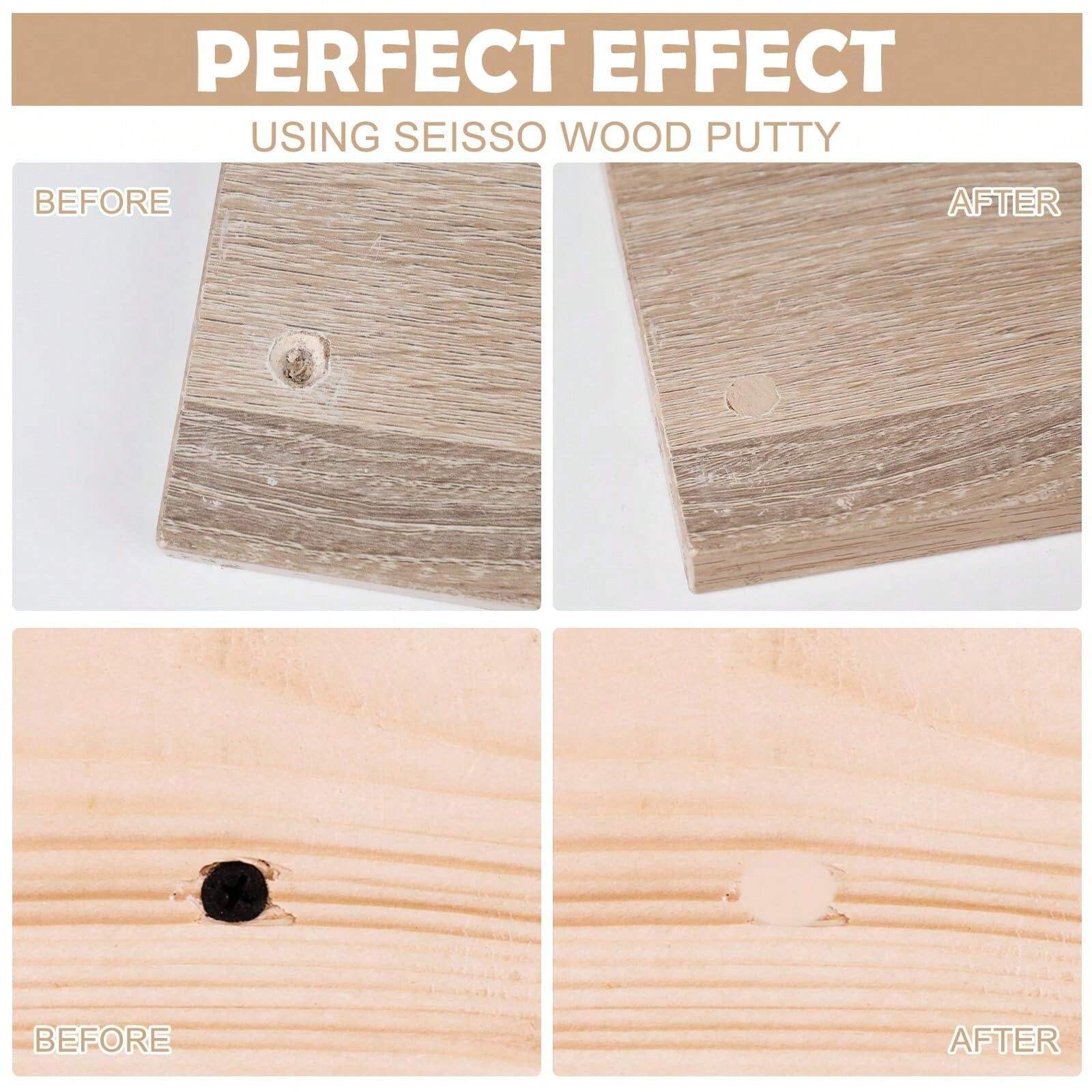 SEISSO SEISSO Wood Putty, White Oak Wood Filler Paintable, Wood Putty