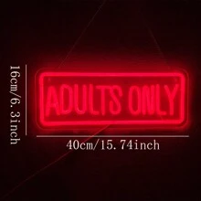 لافتة نيون للرجال فقط للحائط، لافتة إضاءة نيون LED للبالغين فقط، رمزية جنسية للبار والمنزل الذكوري، لافتة حائط نيون للنساء، ديكور لافتات الاستوديو، لوحة إضاءة نيون للعرض المباشر، لافتات نيون لديكور غرفة النوم، ديكور الحفلات - أحمر - مشاهدة 2