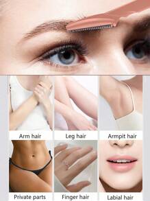 20 件/套咖啡棕色眉毛剃须刀，安全面部脱毛工具，男女皆宜的剃须刀，易于使用的修剪和塑形镊子 - 咖啡棕 - 查看 3