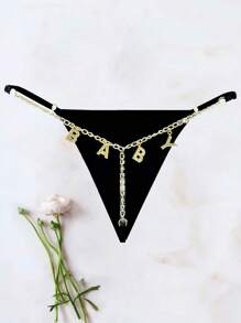 Customized Funny Thong With Gold And Silver Charm Name Letters Personalized Sexy Thong With Any Name Customized Thong Couple Gift,Christmas Costumes,Christmas Presents,Merry Christmas,Customized Christmas Underwear Sequine Colorful Custom,Personalized,Unique,Customized Personalized Gifts For Men/Women,Lingerie,Panties,Underwear,Thongs Ideal Gifts For Her Girlfriend Living Room,Bedroom,For Anniversaries,For Birthdays,For Holiday