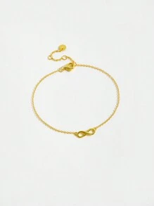 ANDYWEN 1 Miếng Thanh lịch & Sành điệu Bạc 925 Tình yêu vô tận Vòng tay - Bạc - Xem 5