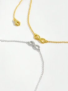 ANDYWEN 1 Miếng Thanh lịch & Sành điệu Bạc 925 Tình yêu vô tận Vòng tay - Bạc - Xem 3