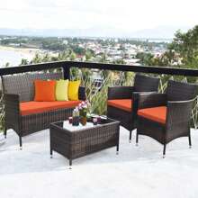 Outdoor Table & Chair Sets - Orange - View 8