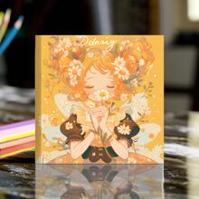 黄色动漫花仙子着色书 - 1 本 25 页独特页面，升级厚纸，减压着色书，提高创造力和注意力，非常适合圣诞节礼物 - 黃色可愛女孩 - 查看 11