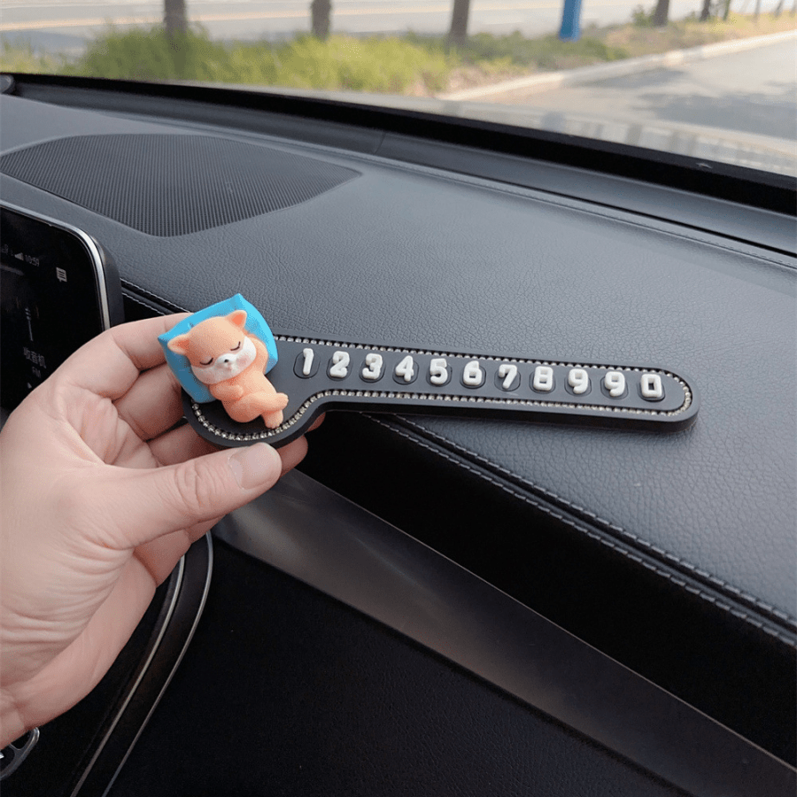 OnBoard Temporary Parking License Plate Creative Panda Moving Phone