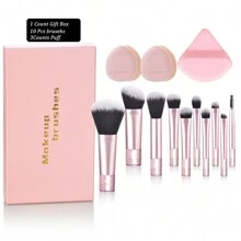 Bộ quà tặng du lịch 10 bộ cọ trang điểm mini cổ điển đa năng dùng để trang điểm cho tủ quần áo, và bộ kết hợp có túi đựng, bộ dụng cụ trang điểm tiết kiệm chi phí, bộ cọ, bộ cọ trang điểm, bộ cọ trang điểm, bộ trang điểm hoàn chỉnh, bộ cọ trang điểm, bộ trang điểm hoàn chỉnh, bộ cọ, bộ cọ trang điểm, bộ quà tặng trang điểm, bộ - Hồng - Xem 11