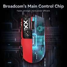 ATTACK SHARK 11键无线游戏鼠标，带防滑贴，59克超轻，RGB充电底座，PixArt PAW3311传感器，蓝牙/2.4G无线/有线电脑鼠标，22000 DPI，5个可编程按键，2026圣诞/新年/节日/圣诞特别版/儿童/家庭礼物 - 紅色 - 查看 7