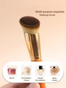 1 cọ tán kem nền tròn lớn, cọ trang điểm chuyên nghiệp lông tổng hợp, thích hợp để tạo khối với các sản phẩm mỹ phẩm dạng lỏng, kem, phấn và hỗn hợp. - Gỗ đỏ - Xem 2