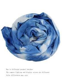 1 chiếc khăn trùm đầu in họa tiết Tie-Dye thời trang để buộc đầu, khăn trùm đầu - Màu xanh lam - Xem 4