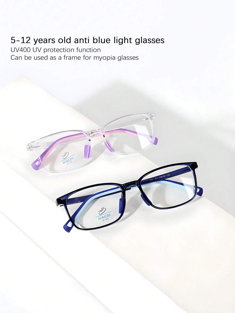 1pc Kids Fashion Narrow Frame Glasses, Stylish Casual Glasses For School/Gaming, Suitable For 5-12 Years Old Boys And Girls