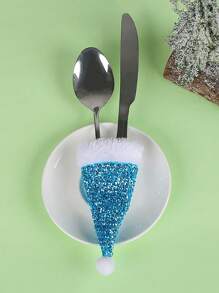 Bộ 6 món dao nĩa lấp lánh Giáng sinh sáng tạo, mũ Giáng sinh mini, dao nĩa trang trí để bàn, đạo cụ trang trí Giáng sinh, quà tặng tốt nhất, trang trí sinh nhật, trang trí nhà, trang trí Giáng sinh, trang trí phòng, mùa đông - Nhiều màu - Xem 9