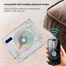 Desktop Portable CD Player With Wireless App & Remote Control, Supports CD/CD-R/CD-RW/MP3/WAV Formats, Perfect Gift For Boys, Girls, Co-Workers, Friends And Family