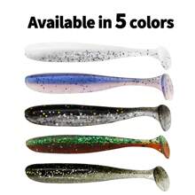 10pcs/20pcs Bicolor T-Shaped Soft Fishing Lures, Smooth Bent-Mouthed Chub Baits, Suitable For Fresh Water And Saltwater Realistic Soft Baits, Fishing Gear, Fishing Accessories