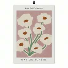 1pc Bình hoa sen hoa loa kèn nhiều màu sắc trừu tượng Matisse Flower Market Tranh vải nghệ thuật Áp phích In Ảnh treo tường Phòng khách Trang trí nhà Không có khung - Nhiều màu - Xem 14