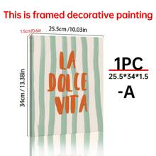 1pc LA DOLCE VITA Art Print, Italian Summer Wall Art, Italian Quote Poster, Coastal Wall Art, Euro Art Print, Aesthetic Italian Art,Canvas Wall Poster, Bedroom Living Room Hallway Decoration Gifts Birthday Graduation - Multicolor - View 16