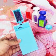 全新钻石画漏斗翻转钻石托盘，盒装钻石倾倒工具，适用于方形和圆形钻石 DIY 钻石筛选工具套装 - 彩色 - 查看 5