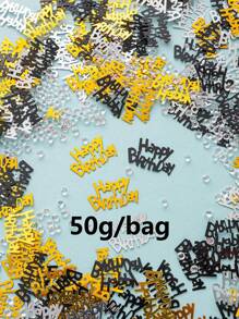 15g/30g/50g 亚克力钻石生日派对装饰纸屑，派对桌上撒纸屑，生日派对装饰，生日礼物装饰，生日派对纸屑 - 彩色 - 查看 23