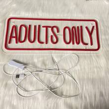 لافتة نيون للرجال فقط للحائط، لافتة إضاءة نيون LED للبالغين فقط، رمزية جنسية للبار والمنزل الذكوري، لافتة حائط نيون للنساء، ديكور لافتات الاستوديو، لوحة إضاءة نيون للعرض المباشر، لافتات نيون لديكور غرفة النوم، ديكور الحفلات - أحمر - مشاهدة 9