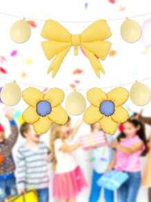 8 quả bóng bay tráng bạc hình bướm và hoa cúc, màu hồng/xanh/vàng/kaki/trắng bằng cao su, dùng cho trang trí tiệc cưới, tiệc sinh nhật - Nhiều màu - Xem 4