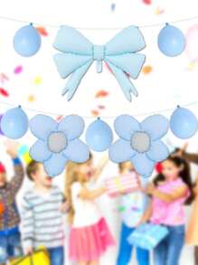 8 quả bóng bay tráng bạc hình bướm và hoa cúc, màu hồng/xanh/vàng/kaki/trắng bằng cao su, dùng cho trang trí tiệc cưới, tiệc sinh nhật - Nhiều màu - Xem 6