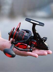 SOUGAYILANG Carp Spinning Fishing Reel 5.5:1/4.7:1 Gear Ratio 13+1 Stainless Steel BB Bait Feeder - Red - View 9