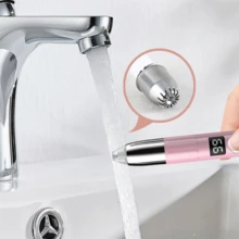 Portable Electric Rechargeable Face Eyebrow Trimmer Epilator Pen -BA1401 - 粉色 - 查看 6
