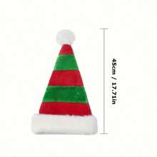 Mũ Giáng sinh sọc đỏ và xanh lá cây lót nhiệt mềm mại - Hoàn hảo cho các bữa tiệc ngày lễ, quà tặng và đồ trang trí, Mũ sọc đỏ, xanh lá cây và trắng lễ hội với viền lông mềm mại, có thể giặt bằng máy - Nhiều màu - Xem 6