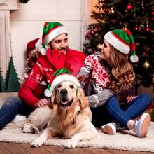 Mũ Giáng sinh sọc đỏ và xanh lá cây lót nhiệt mềm mại - Hoàn hảo cho các bữa tiệc ngày lễ, quà tặng và đồ trang trí, Mũ sọc đỏ, xanh lá cây và trắng lễ hội với viền lông mềm mại, có thể giặt bằng máy - Nhiều màu - Xem 5