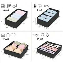 1 hộp đựng đồ lót, tủ quần áo gia dụng đơn giản và hộp đựng ngăn kéo đựng đồ lót, tất, áo ngực và quần lót, đồ trang trí mùa thu, đồ trang trí lễ hội, đồ trang trí phòng, đồ trang trí nhà, đồ trang trí mùa thu, đồ trang trí phòng ngủ - màu đen - Xem 3