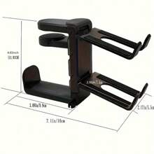 1 pièce Support de casque et de contrôleur sous le bureau - Support universel en ABS pour casque de jeu avec bras rotatif réglable, organisateur de bureau à pince pour contrôleurs avec gestion des câbles
