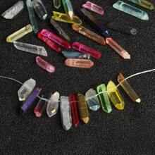 Natural Quartz Crystal Stick Spikes Points Beads 2-8cm Loose Raw Top Drilled Gemstone Beads For Jewelry Making DIY Accessories 10pcs