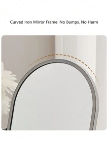 1 Piece Desktop Light Luxury Makeup Mirror, Oval 360° Rotatable Cosmetic Mirror For Counter, Bedroom Decoration Perfect Choice,Makeup,Cheap,Room Decor,Vanity,Travel,Bedroom,Makeup Accessories,Mirror,Vanity Mirror