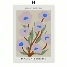 1pc Bình hoa sen hoa loa kèn nhiều màu sắc trừu tượng Matisse Flower Market Tranh vải nghệ thuật Áp phích In Ảnh treo tường Phòng khách Trang trí nhà Không có khung - Nhiều màu - Xem 28