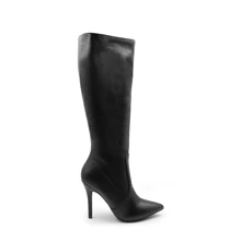 Where’s That From Zoya High Heel Calf Boot In Faux Leather. - Black PU - View 3