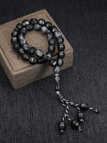 1pc Creative Handmade Woven Rope Geometric Hexahedron Prayer Bead Bracelet For Daily Decoration  Jewelry - Beaded Bracelet - View 2