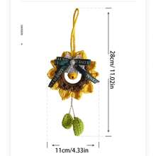 1 mặt dây chuyền hình hoa hướng dương cho xe hơi, mặt dây chuyền bằng len dệt kim sáng tạo, mặt dây chuyền hình cô gái tinh tế, gương chiếu hậu xe hơi - Nhiều màu - Xem 8