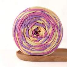 Section Dyed T-Shirt Yarn, 300g/Set, 109.36 Yds, Mixed Colors, Polyester, DIY Craft Ribbon Yarn - Suitable For Blankets, Cushions, Dolls, Throw Pillows, Knitting And Crochet Supplies