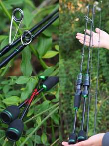 SOUGAYILANG 1.68米-1.8米两节基础款超轻便携鱼竿玻璃纤维UL动力高灵敏度超弹性有限诱饵重量钓小鱼群 - 綠色 - 查看 11