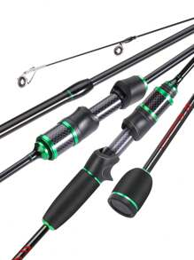 SOUGAYILANG 1.68米-1.8米两节基础款超轻便携鱼竿玻璃纤维UL动力高灵敏度超弹性有限诱饵重量钓小鱼群 - 綠色 - 查看 2