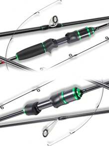 SOUGAYILANG 1.68米-1.8米两节基础款超轻便携鱼竿玻璃纤维UL动力高灵敏度超弹性有限诱饵重量钓小鱼群 - 綠色 - 查看 3