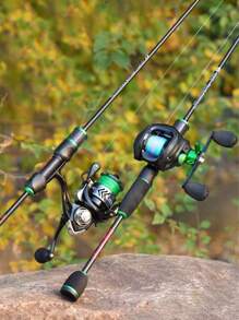 SOUGAYILANG 1.68米-1.8米两节基础款超轻便携鱼竿玻璃纤维UL动力高灵敏度超弹性有限诱饵重量钓小鱼群 - 綠色 - 查看 10