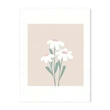 1 件卡通兔子鹅绵羊花朵儿童房墙壁艺术帆布画北欧女孩海报印刷图片适合婴儿儿童房装饰无框架 - 彩色 - 查看 11