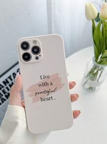 Inspirational Minimalist Slogan Faux Leather Soft Phone Case - Multicolor - View 2