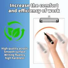 1个定制个性化教师姓名文件夹板，可定制文字图案剪贴板，教师剪贴板，创意彩色教学礼品，亚克力剪贴板，专为教育工作者定制，教师感恩礼品，适合教师节和毕业季礼物，多种颜色可选，个性化礼品，节日装饰品 - 米色 - 查看 7