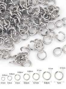 200pcs Stainless Steel Split Ring Connectors For Jewelry Making DIY Findings O-Ring Wholesale