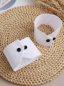 1 双黑白条纹衬衫袖口装饰袖秋季配饰