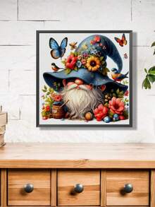 1 套矮人图案十字绣绘画套件，DIY 针线艺术，11CT 十字绣布画工艺品，手工十字绣印花套装材料，适用于家居墙壁装饰和礼物（无框架） - 彩色 - 查看 4