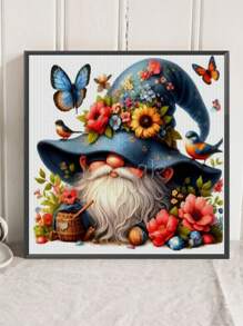 1 套矮人图案十字绣绘画套件，DIY 针线艺术，11CT 十字绣布画工艺品，手工十字绣印花套装材料，适用于家居墙壁装饰和礼物（无框架） - 彩色 - 查看 1