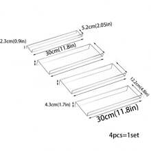 1 件亚克力透明调味品架收纳架，可折叠厨房桌面收纳架，家居浴室装饰浴室收纳架，秋季装饰化妆品收纳架，返校 - 彩色 - 查看 7